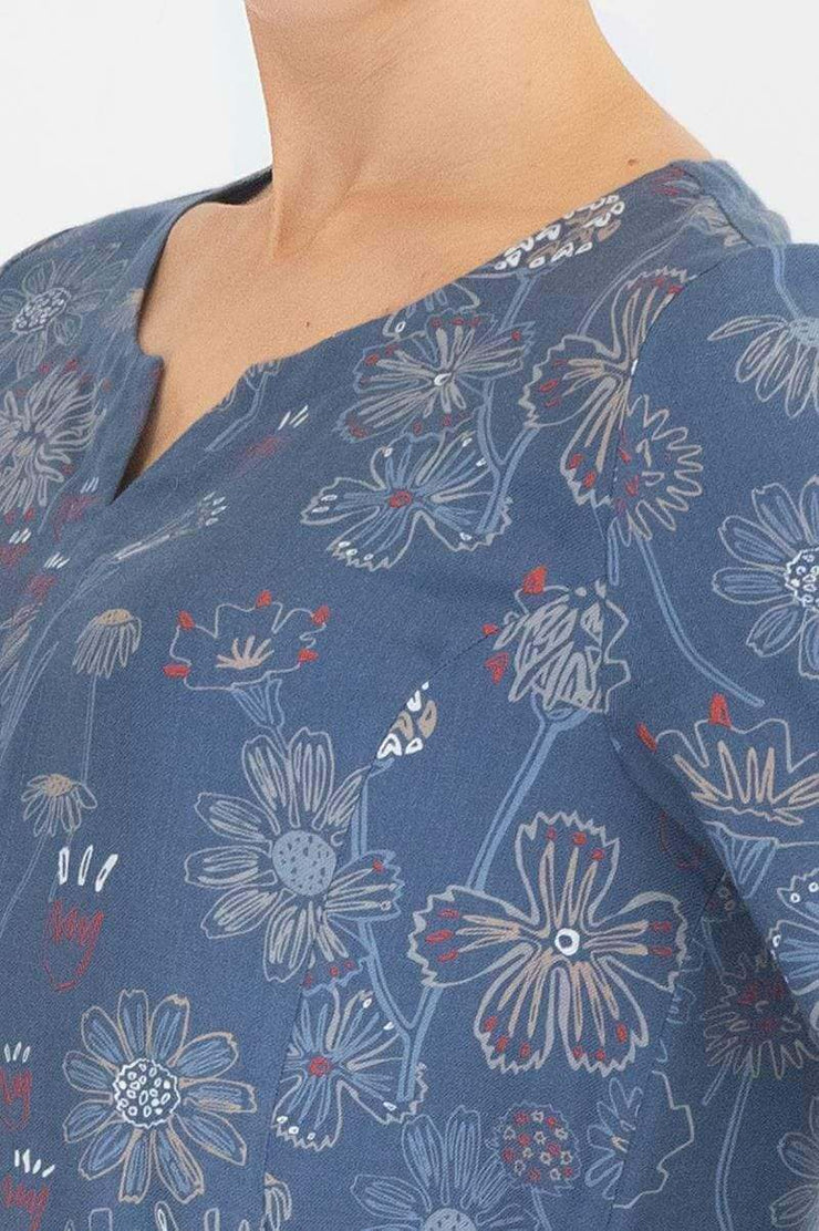 Seasalt Blouse Seasalt Blue Blazing Star Print