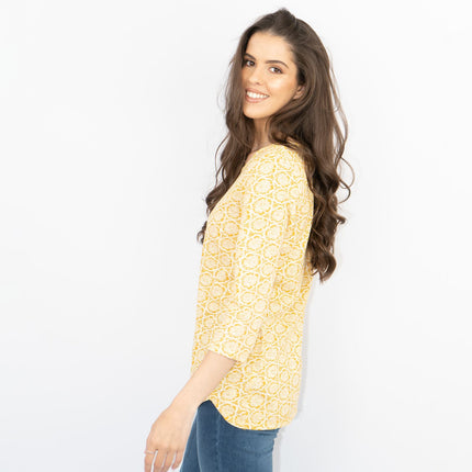 Seasalt Sowing Stamped Flower Honeysuckle Floral Summer Jersey Tops-Quality Brands Outlet-