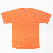 Under Armour Mens HeatGear Training Orange Marl Crew Neck Short Sleeve Gym Tops - Quality Brands Outlet
