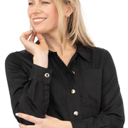 Next Women Belted Utility Khaki Black Long Sleeve Midi Shirt Dress