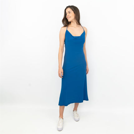 Coast Blue Cowl Neck Sleeveless Spaghetti Strap Midi Dresses-Quality Brands Outlet-