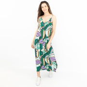 Next Dress Purple Tropical Leaf - Quality Brands Outlet