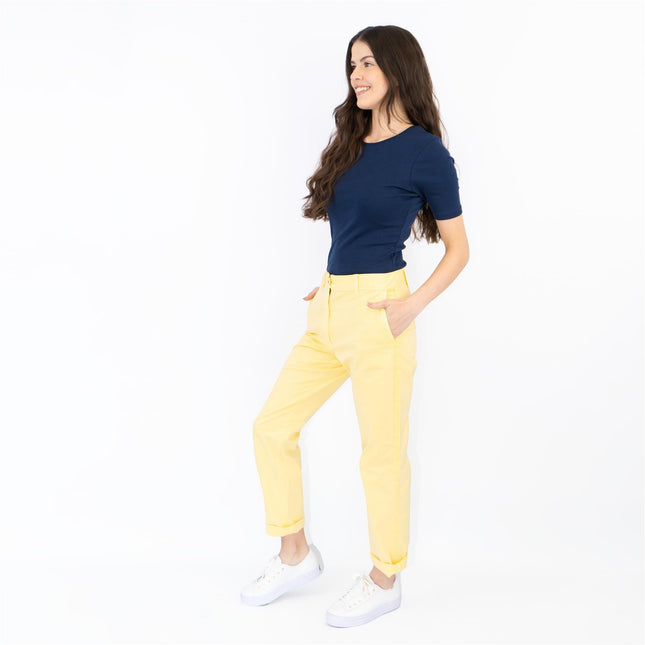 M&S Cotton Rich Tapered Ankle Grazer Chinos-Quality Brands Outlet-