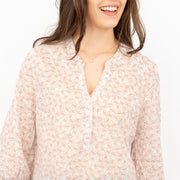 Next Ivory Floral Print Blouse 3/4 Sleeve Lightweight Tops