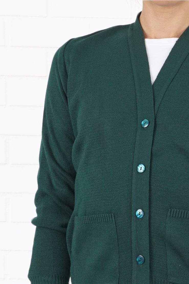 Balmoral Cardigan Balmoral V-Neck Soft Touch Patch Pockets Cardigan