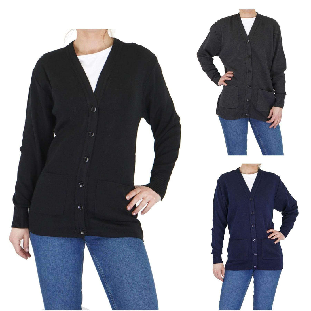Sematomala Women's V-Neck Button Down Cardigan - Long Sleeve Supima Cotton Knit Sweater - View #5