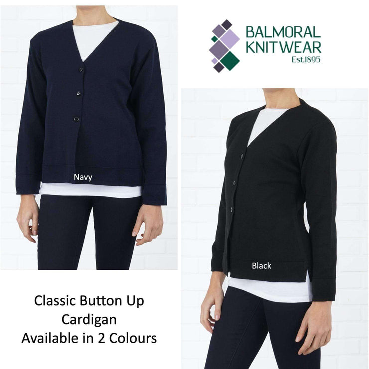 Balmoral Cardigan Balmoral V-Neck Wool Mix Teflon Coated Cardigan in 2 Colours