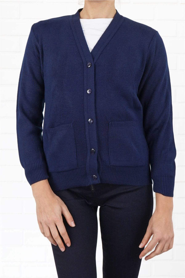 Balmoral Cardigan Navy / 8 Balmoral V-Neck Cardigan