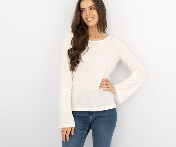 Clearance Sale On Quality Brands Clothing e.g. Next Lace Trim Long Sleeve Top with Scarf