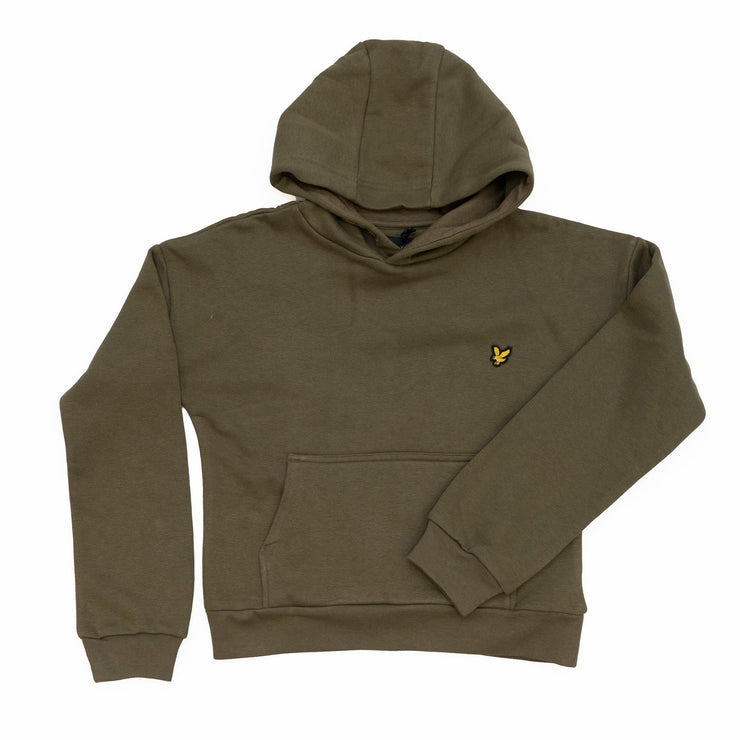 Lyle & Scott Girls Sweat Long Sleeve Green Hoodie with Front Pocket