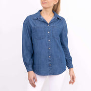 F&F Long Sleeve Blue Denim Shirt