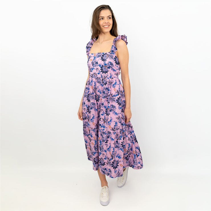 J.CREW Women Pink Floral Sleeveless Strap Summer Long Midi Dress - Quality Brands Outlet