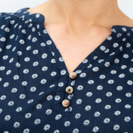 White Stuff Navy Rae Floral Sleeveless Casual Tops-Quality Brands Outlet-