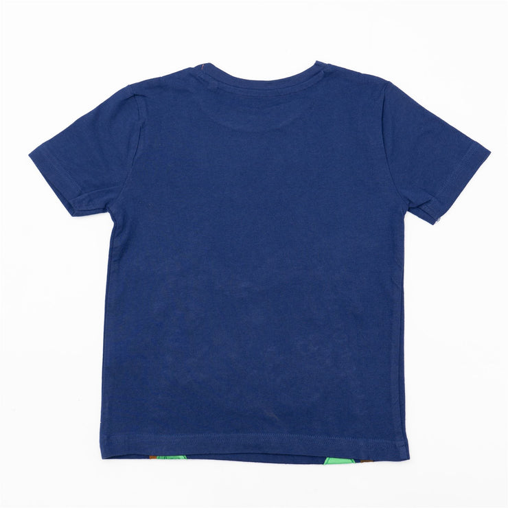 Mini Boden Boys Relaxing Sloth Holiday Navy Blue Short Sleeve Tops - Quality Brands Outlet