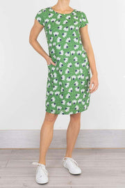 Seasalt Dress 14 / Green Seasalt River Cove Dress in Green Floral Print