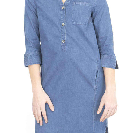 Bonmarche Dress Blue / 10 Bonmarche Mid Blue Denim Dress