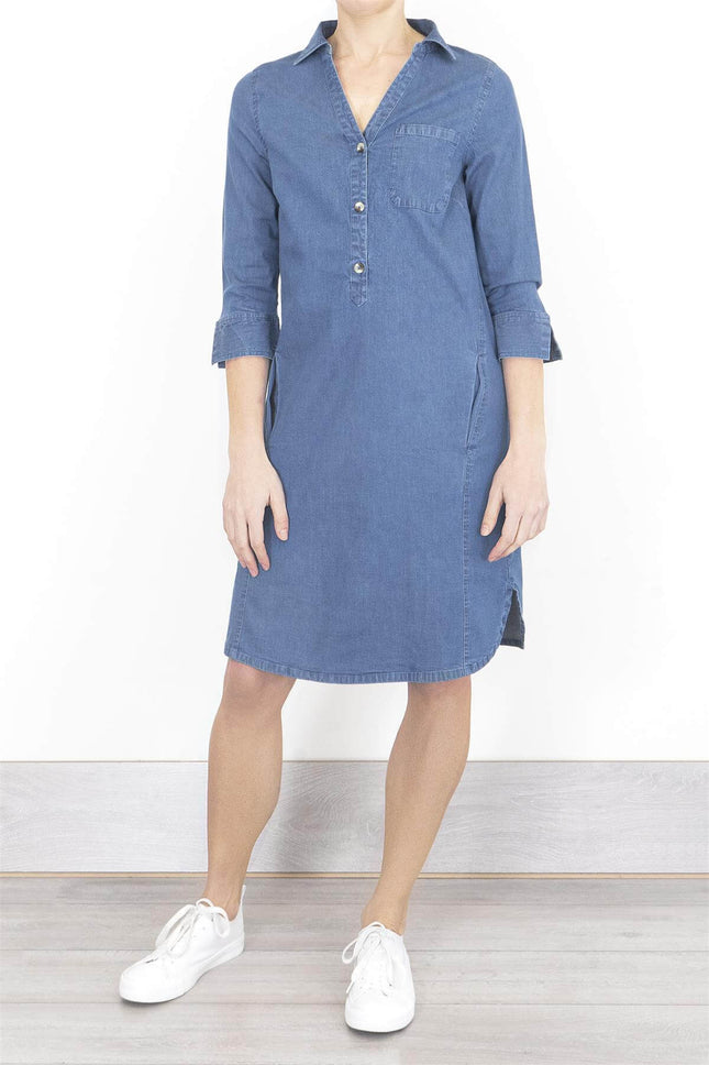 Bonmarche Dress Bonmarche Mid Blue Denim Dress