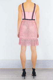 Miss Selfridge Pink Lace Sleeveless Short Dress - Quality Brands Outlet
