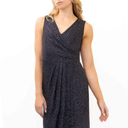 Phase Eight Clementina Black Sparkly Sleeveless Cross Wrap Maxi Dress