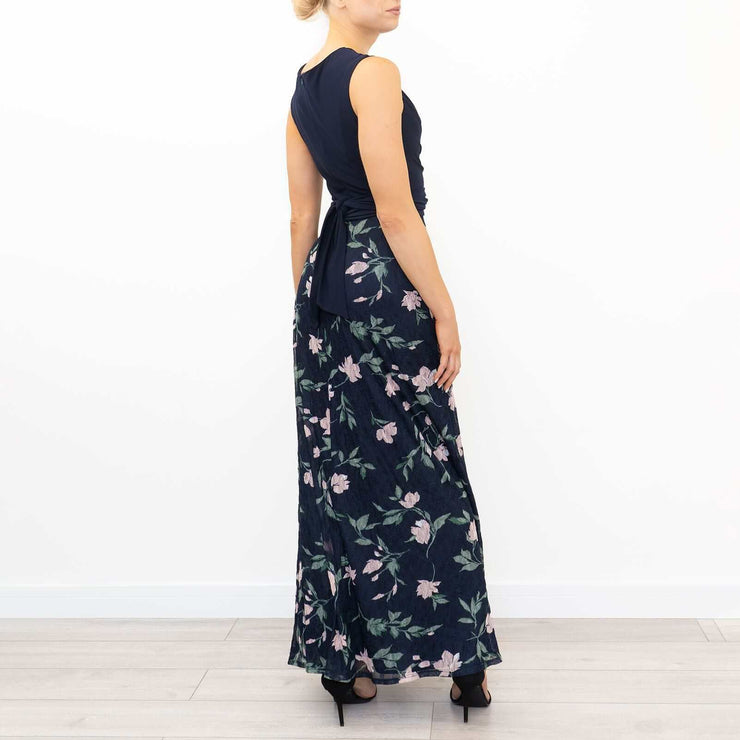 Phase Eight Maxi Dress Navy Floral Skirt