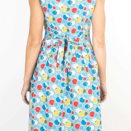 Seasalt Seamstress Geometric Print Sleeveless Blue Short Dress-Quality Brands Outlet-
