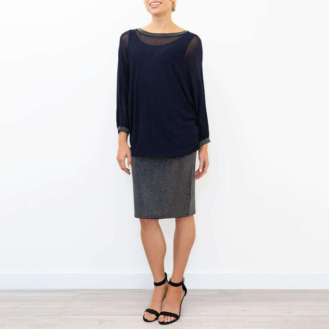 Phase Eight Saffron Dark Navy Short Dress - Quality Brands Outlet