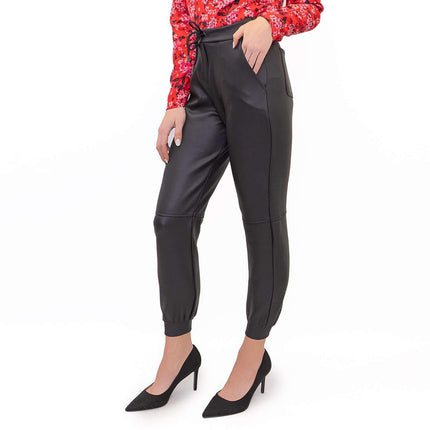 M&Co Leather Look Slim Leg Joggers-Quality Brands Outlet-