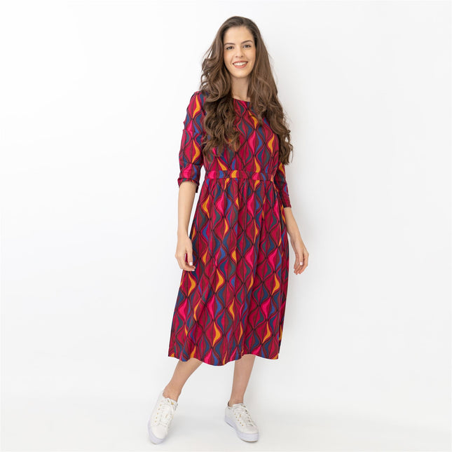 Seasalt Forestry Dress Festive Ribbons Red Ship-Quality Brands Outlet-