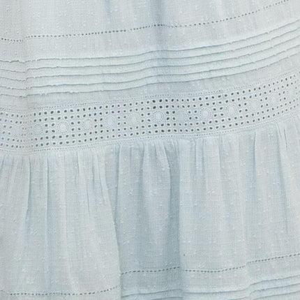 M&S Per Una Mint Green Tiered Relaxed Flare Long Maxi Skirts-Quality Brands Outlet-
