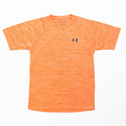 Under Armour Mens HeatGear Training Orange Marl Crew Neck Short Sleeve Gym Tops - Quality Brands Outlet