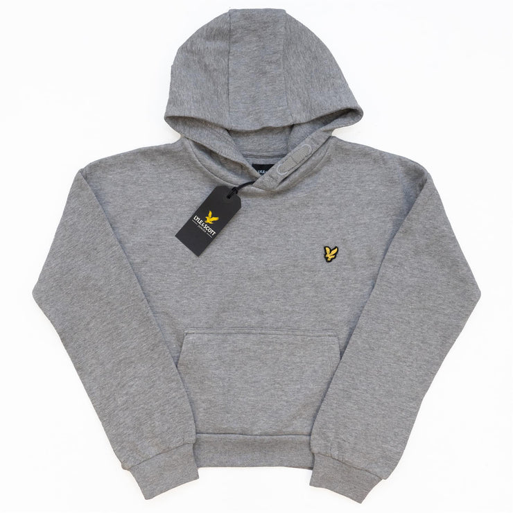 Lyle & Scott Girls Sweat Long Sleeve Mid Grey Hoodie with Front Pocket