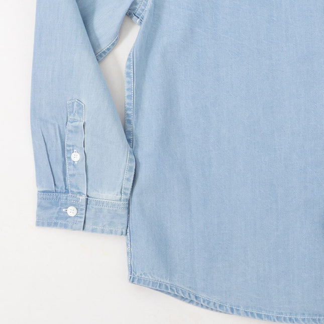 The White Company Girls Blue Shirt - Quality Brands Outlet