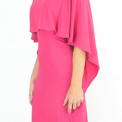 Coast Sofia Cape Pink Knee Length Shift Dress-Quality Brands Outlet-