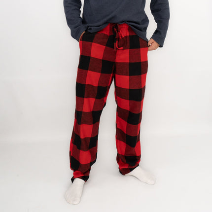Old Navy Mens Red Plaid Tartan PJ Pants Pyjama Bottoms-Quality Brands Outlet-