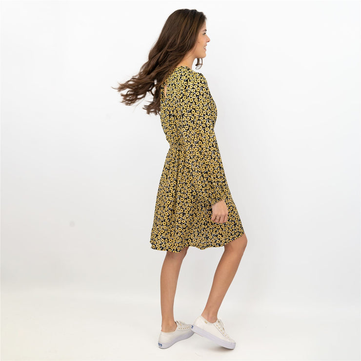 Karen Millen Sunflower Long Sleeve Lightweight Dress - Quality Brands Outlet