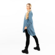 Massimo Dutti Blue Denim Oversized Tunic Longline Shirt