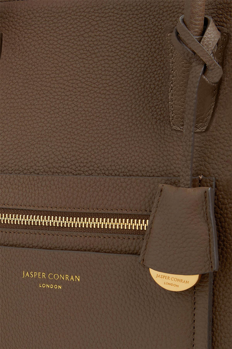 Jasper Conran Aubrey Winged Leather Grab Tote Bag - Quality Brands Outlet