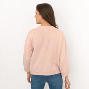 Max Mara Weekend Zoraide Pastel Soft Pink Cashmere Wool Jumpers with Silk