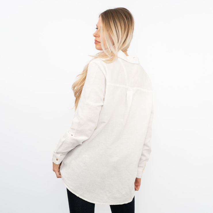 Ivory Long Sleeve Button Through Women&