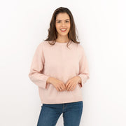 Max Mara Weekend Zoraide Pastel Soft Pink Cashmere Wool Jumpers with Silk