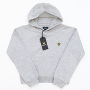 Lyle & Scott Girls Sweatshirts Long Sleeve Light Grey Hoodie with Front Pocket - Quality Brands Outlet
