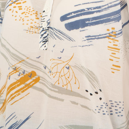 Seasalt Dancing Light White Print Short Sleeve Lightweight Summer Tops-Quality Brands Outlet-
