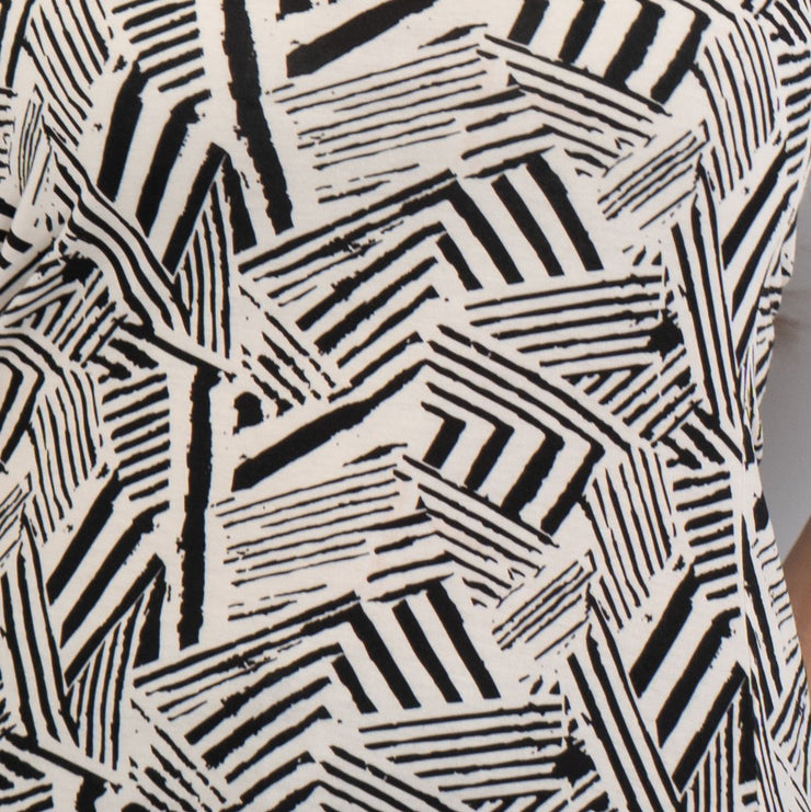 Karen Millen Black & White Tank Top Geometric Print Sleeveless Summer Tops - Quality Brands Outlet