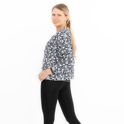 White Stuff Emma Quilted Jersey Button Up Floral Print Jackets - Quality Brands Outlet