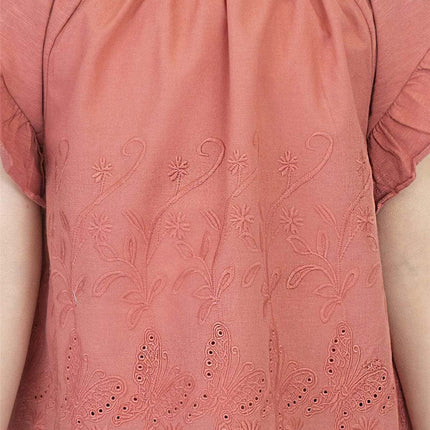 Next Girls Blouse Next Girls Red Embroidered Top