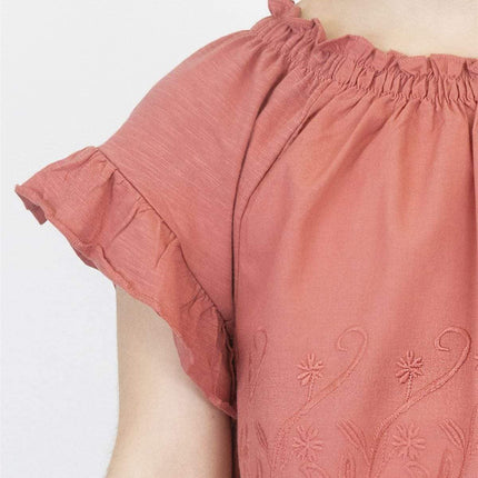 Next Girls Blouse Next Girls Red Embroidered Top