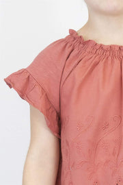 Next Girls Blouse Next Girls Red Embroidered Top