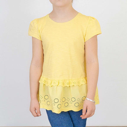 Next Girls Blouse Next Girls Yellow Embroidered Top