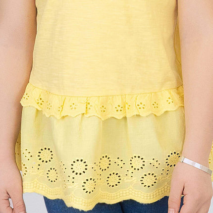 Next Girls Blouse Next Girls Yellow Embroidered Top