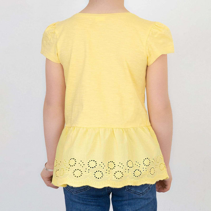 Next Girls Blouse Next Girls Yellow Embroidered Top